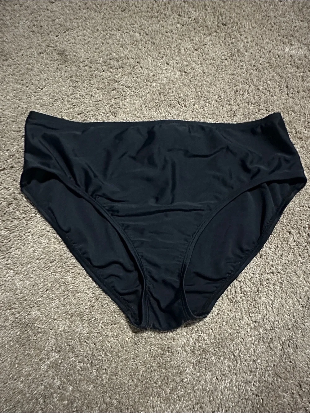 High-Waist Black Swim Bottom
